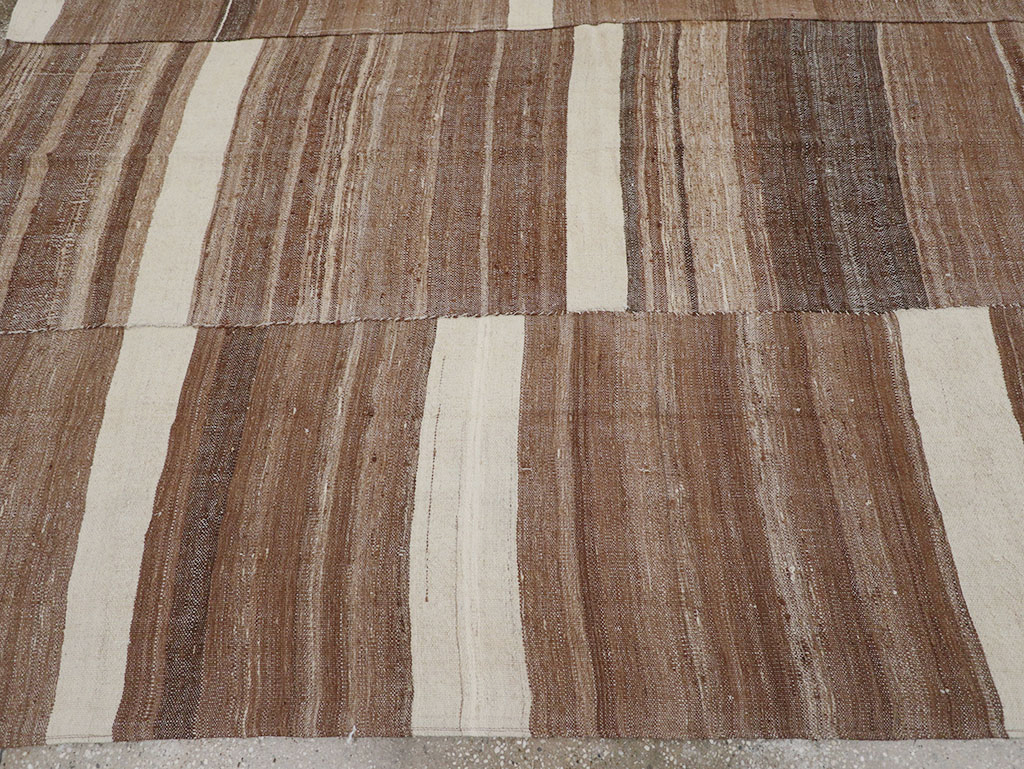 Vintage Turkish Flatweave Kilim Room Size Carpet, No.30654 - Gss