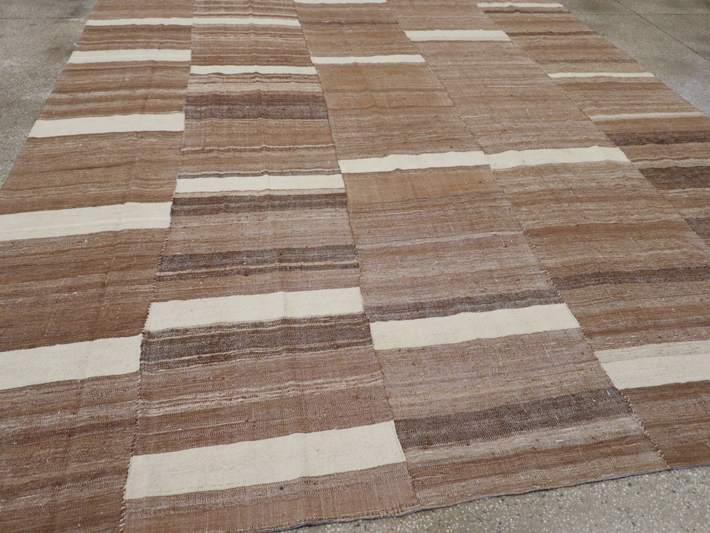 Vintage Turkish Flatweave Kilim Room Size Carpet, No.30654 - Gss