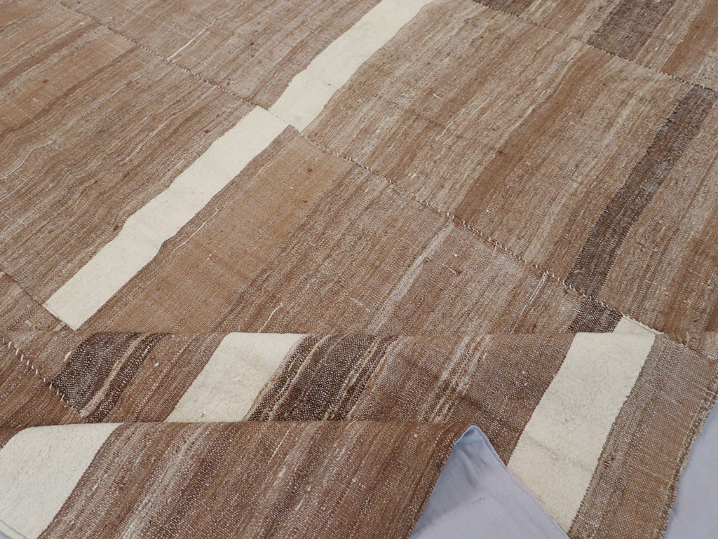 Vintage Turkish Flatweave Kilim Room Size Carpet, No.30654 - Gss