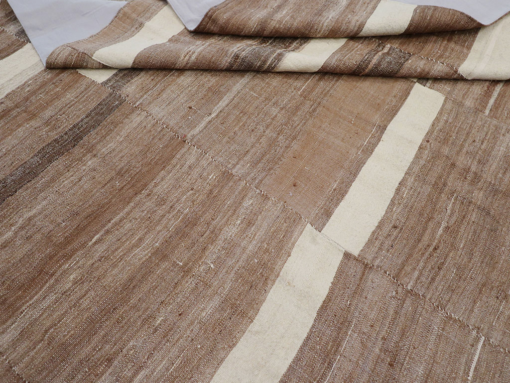 Vintage Turkish Flatweave Kilim Room Size Carpet, No.30654 - Gss