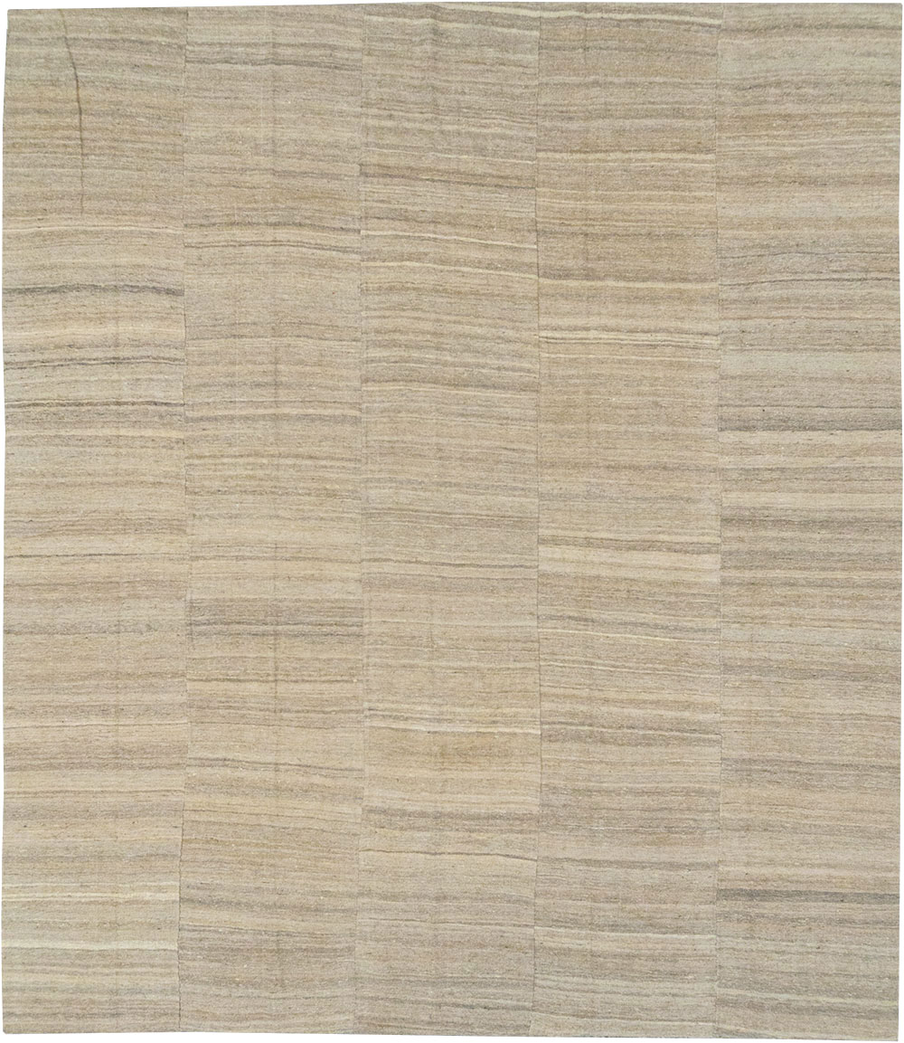 Vintage Turkish Flatweave Kilim Room Size Carpet, No.30660 - Gss