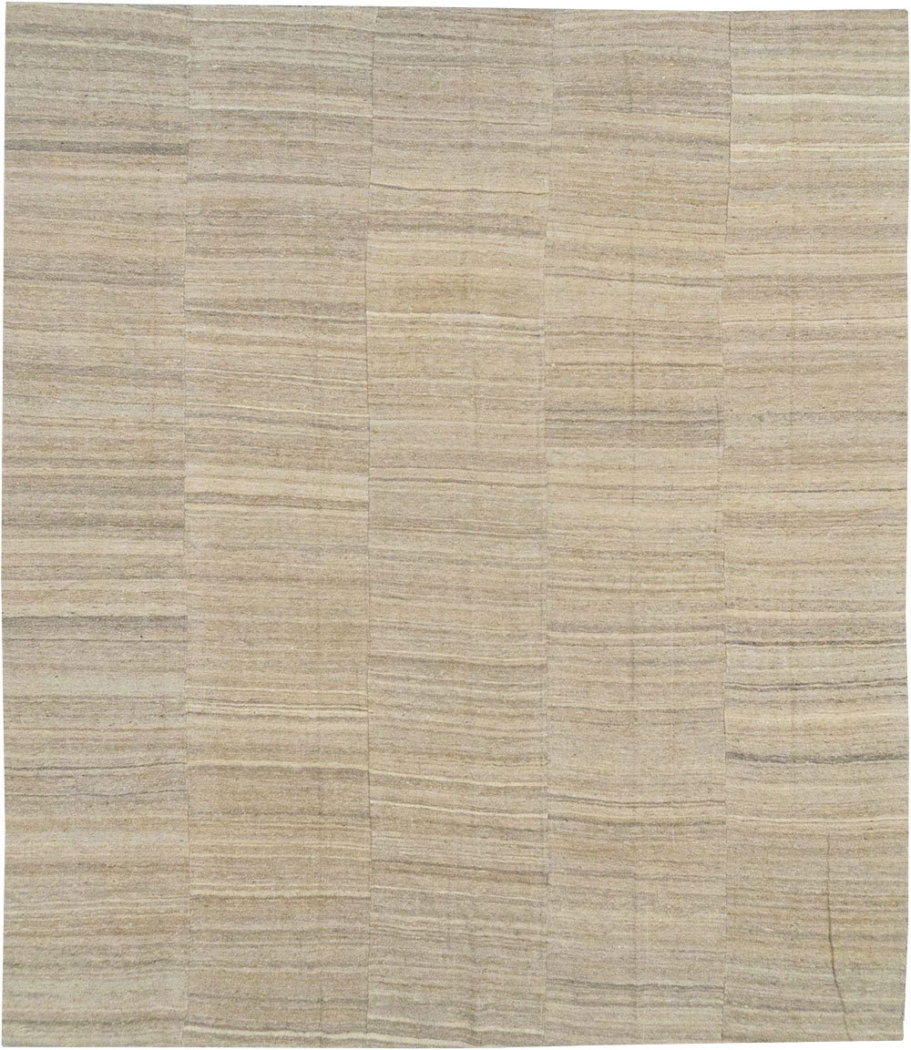 Vintage Turkish Flatweave Kilim Room Size Carpet, No.30660 - Gss