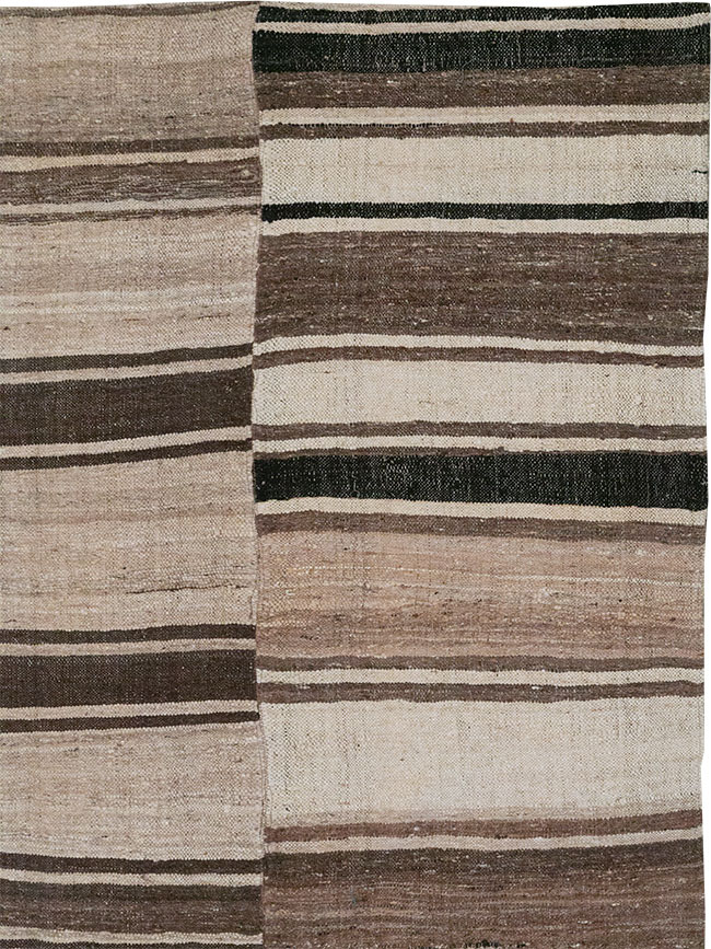 Vintage Turkish Flatweave Kilim Accent Carpet, No.30662 - Gss