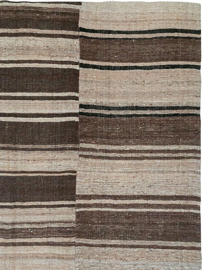 Vintage Turkish Flatweave Kilim Accent Carpet, No.30662 - Gss