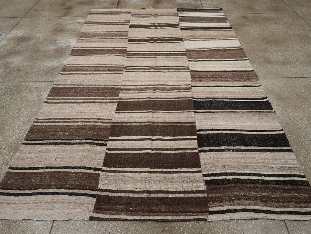 Vintage Turkish Flatweave Kilim Accent Carpet, No.30662 - Gss