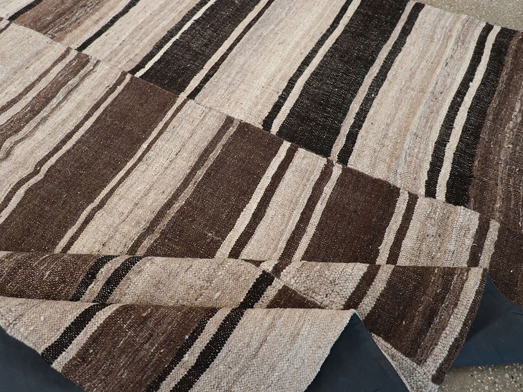 Vintage Turkish Flatweave Kilim Accent Carpet, No.30662 - Gss