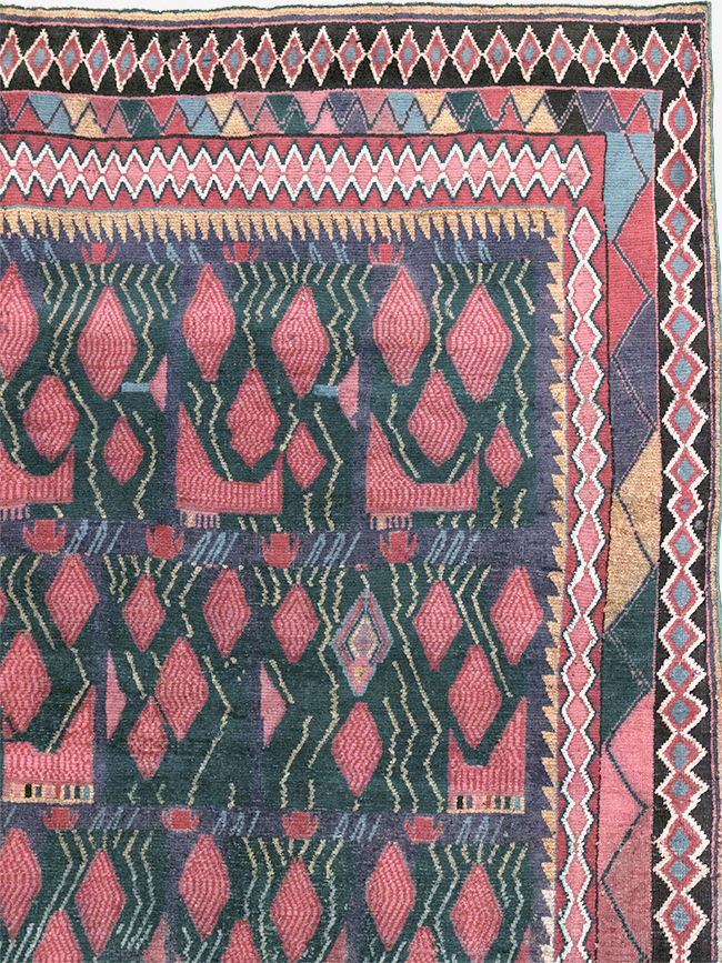 Vintage Persian Kurd Accent Carpet, No.30665 - Gss