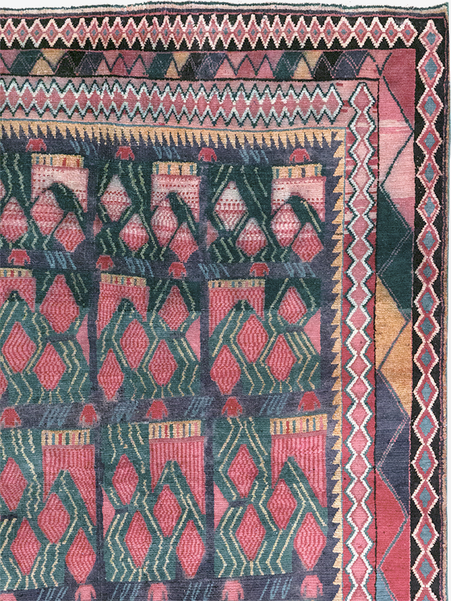 Vintage Persian Kurd Accent Carpet, No.30665 - Gss