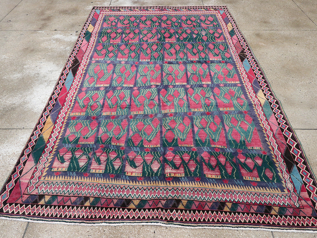 Vintage Persian Kurd Accent Carpet, No.30665 - Gss