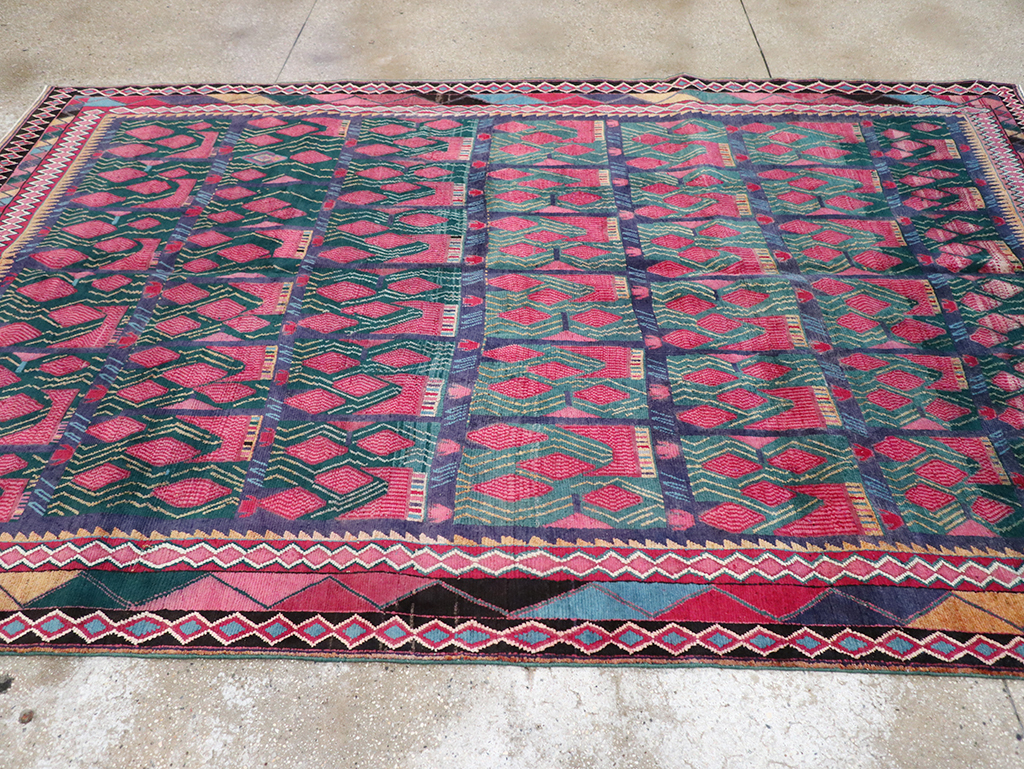 Vintage Persian Kurd Accent Carpet, No.30665 - Gss