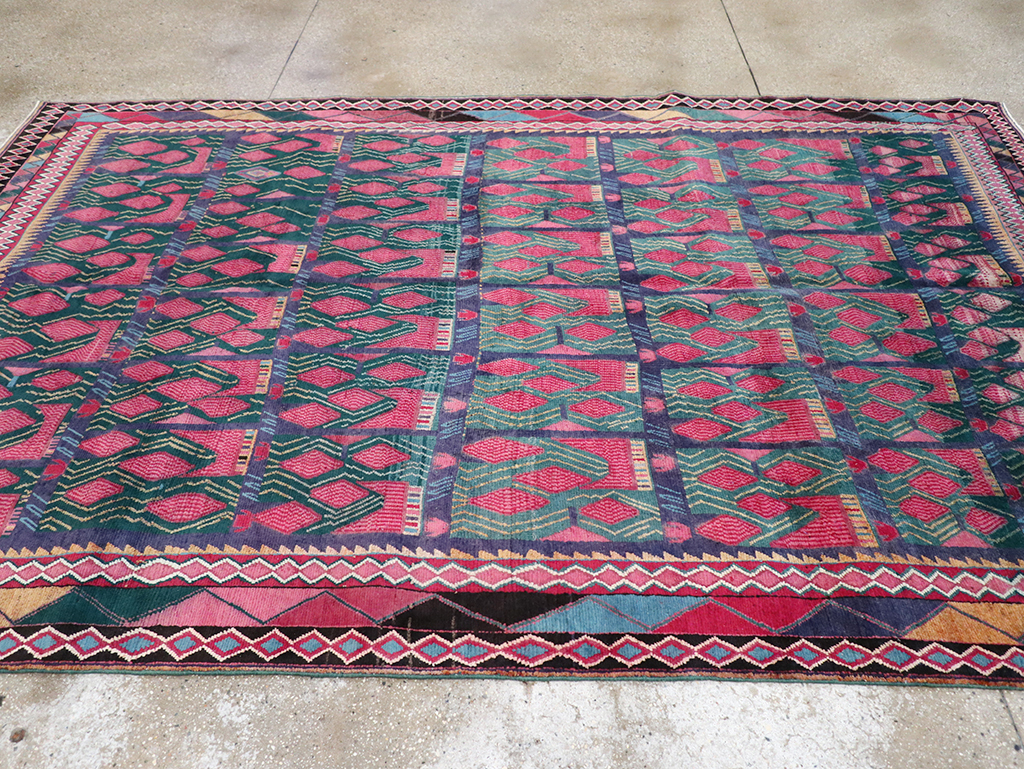 Vintage Persian Kurd Accent Carpet, No.30665 - Gss