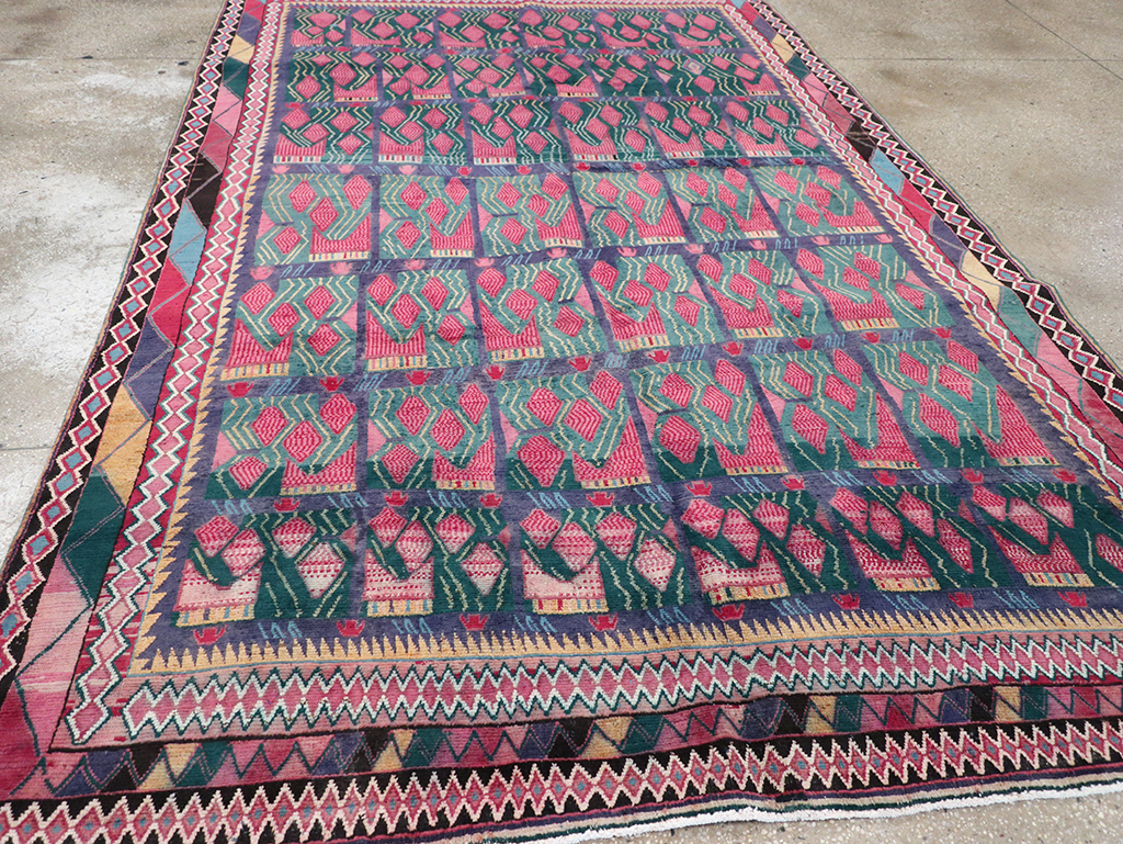 Vintage Persian Kurd Accent Carpet, No.30665 - Gss