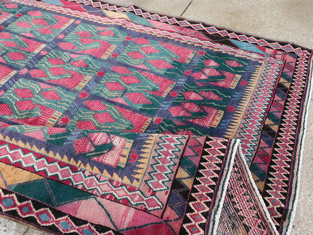 Vintage Persian Kurd Accent Carpet, No.30665 - Gss