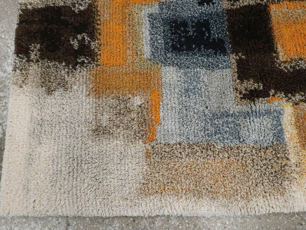 Vintage Scandinavian Rya Throw Rug, No.30669 - Gss