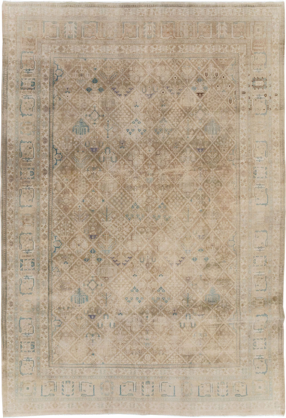 Vintage Persian Joshegan Room Size Carpet, No.30671 - Gss