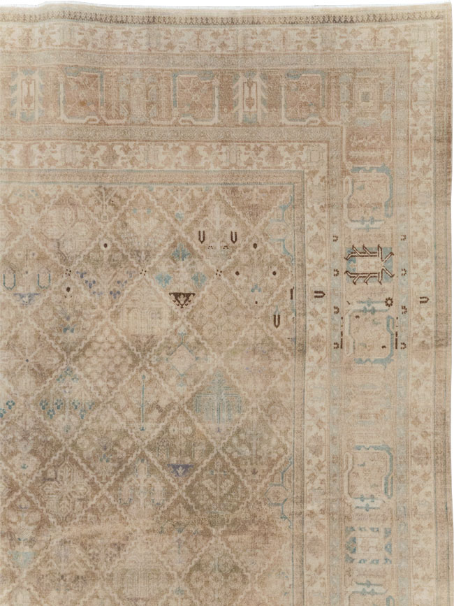 Vintage Persian Joshegan Room Size Carpet, No.30671 - Gss
