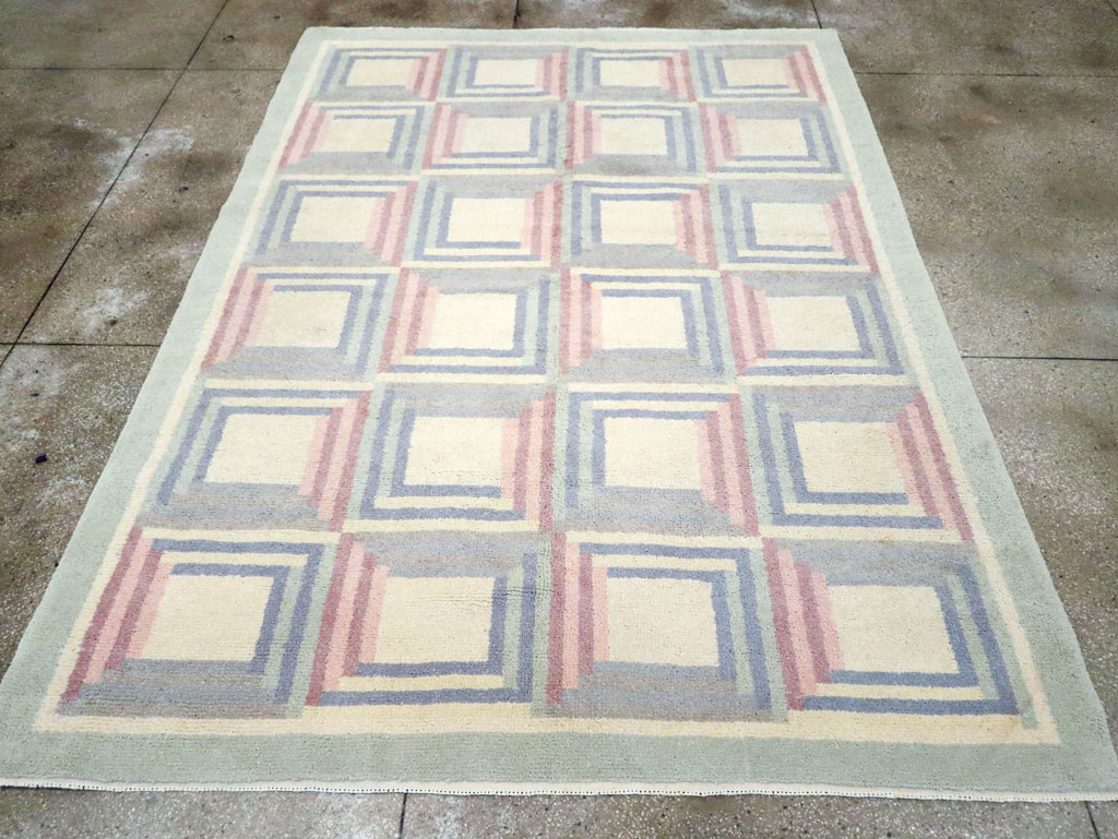 Vintage Spanish Art Deco Room Size Carpet, No.30694 - Gss