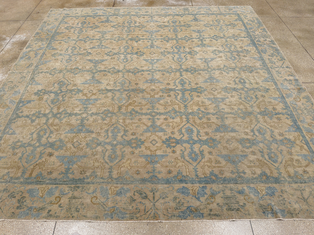Antique Chinese Cuenca Square Room Size Carpet, No.30696 - Gss