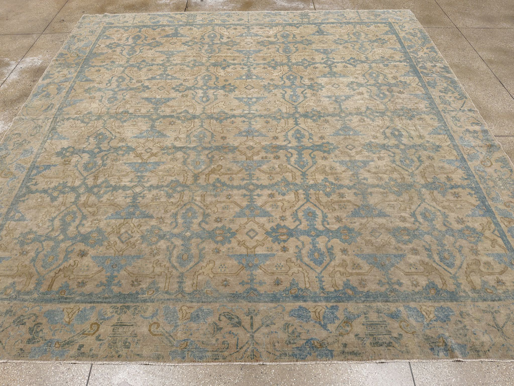 Antique Chinese Cuenca Square Room Size Carpet, No.30696 - Gss