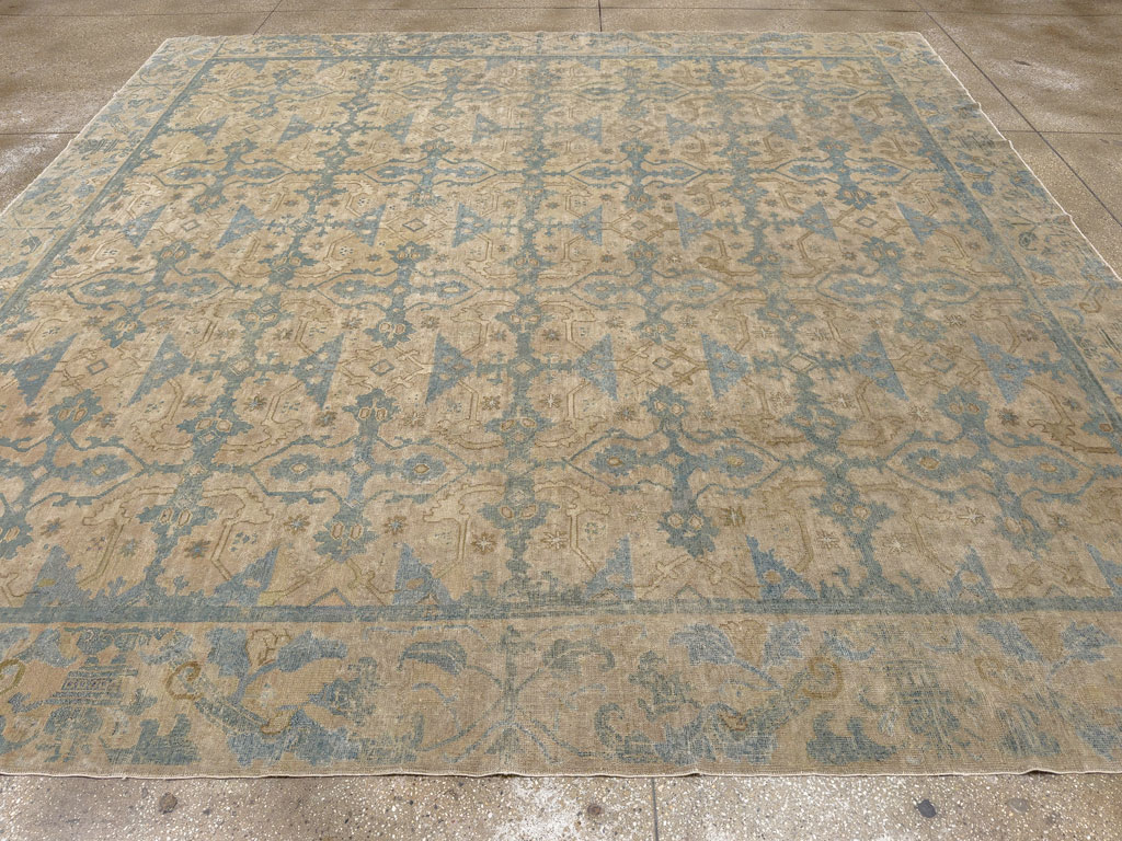 Antique Chinese Cuenca Square Room Size Carpet, No.30696 - Gss