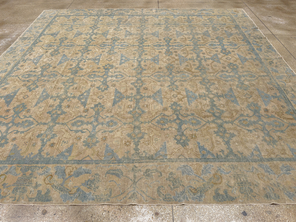 Antique Chinese Cuenca Square Room Size Carpet, No.30696 - Gss