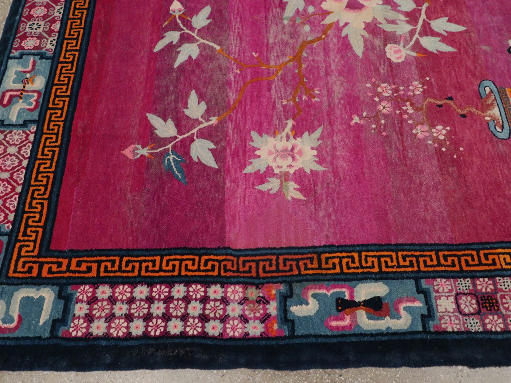 Vintage Chinese Pictorial Art Deco Room Size Carpet, No.30701 - Gss
