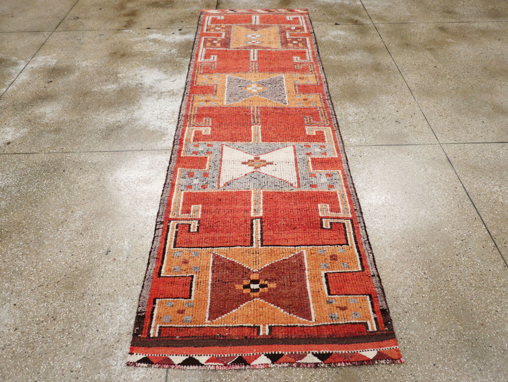 Vintage Turkish Anatolian Tribal Runner, No.30706 - Gss