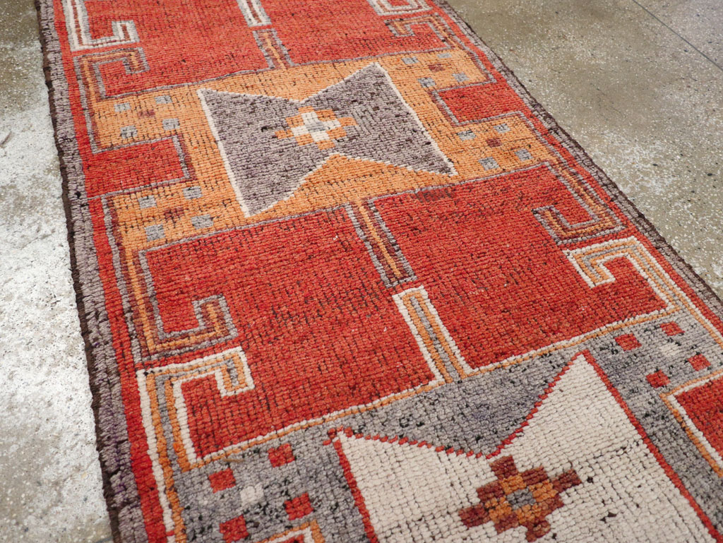 Vintage Turkish Anatolian Tribal Runner, No.30706 - Gss