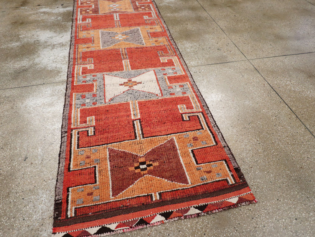 Vintage Turkish Anatolian Tribal Runner, No.30706 - Gss