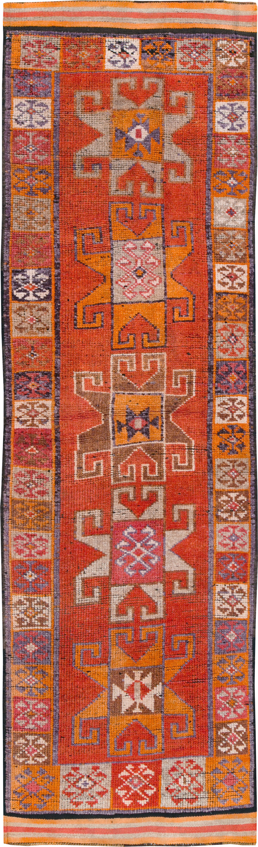 Vintage Turkish Anatolian Tribal Runner, No.30709 - Gss