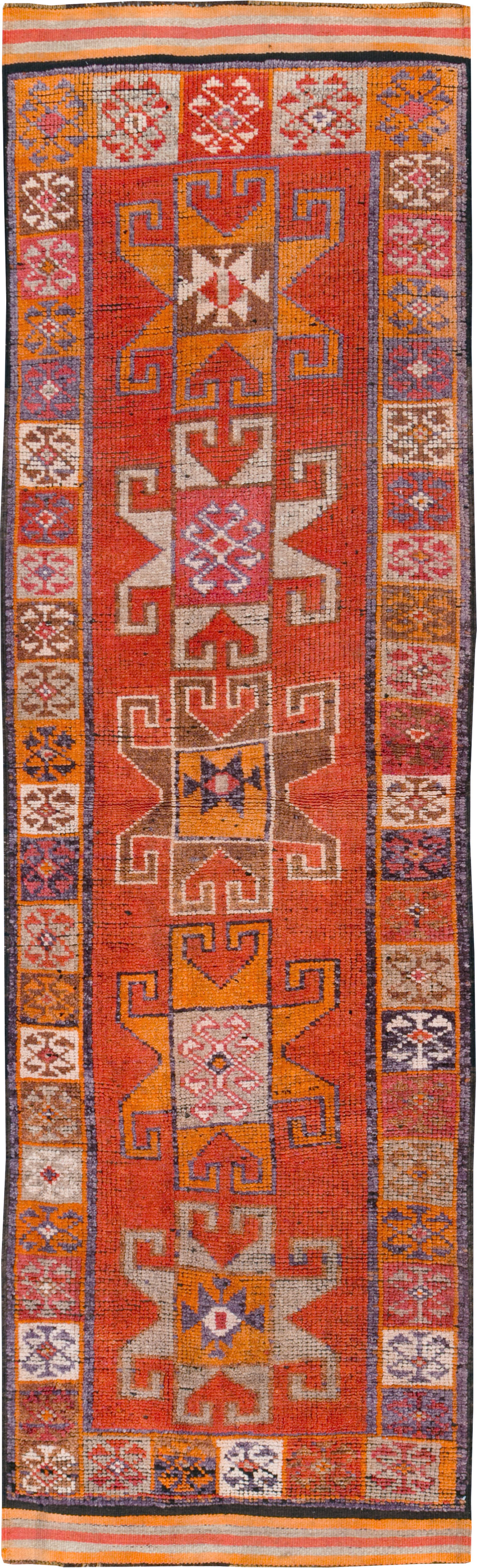 Vintage Turkish Anatolian Tribal Runner, No.30709 - Gss