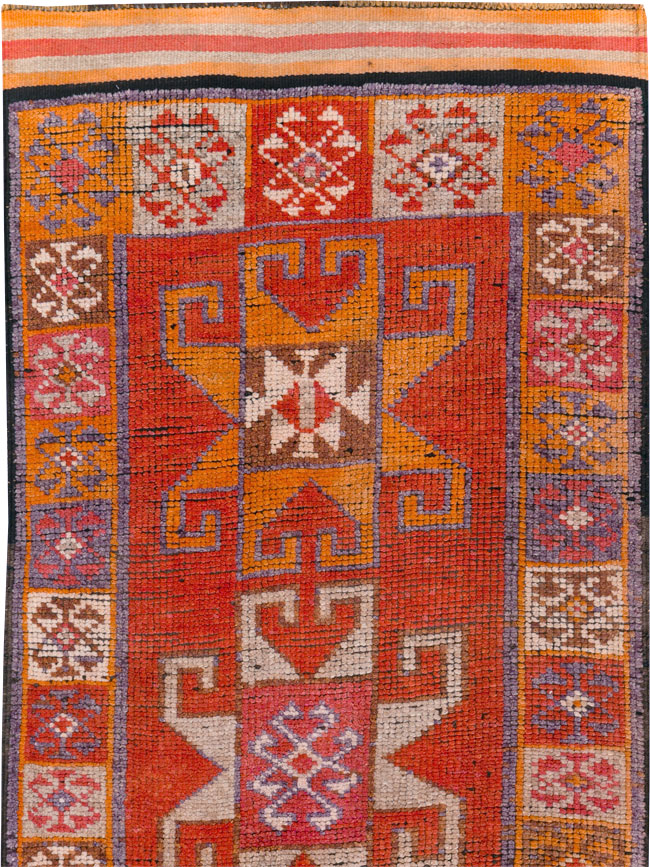 Vintage Turkish Anatolian Tribal Runner, No.30709 - Gss