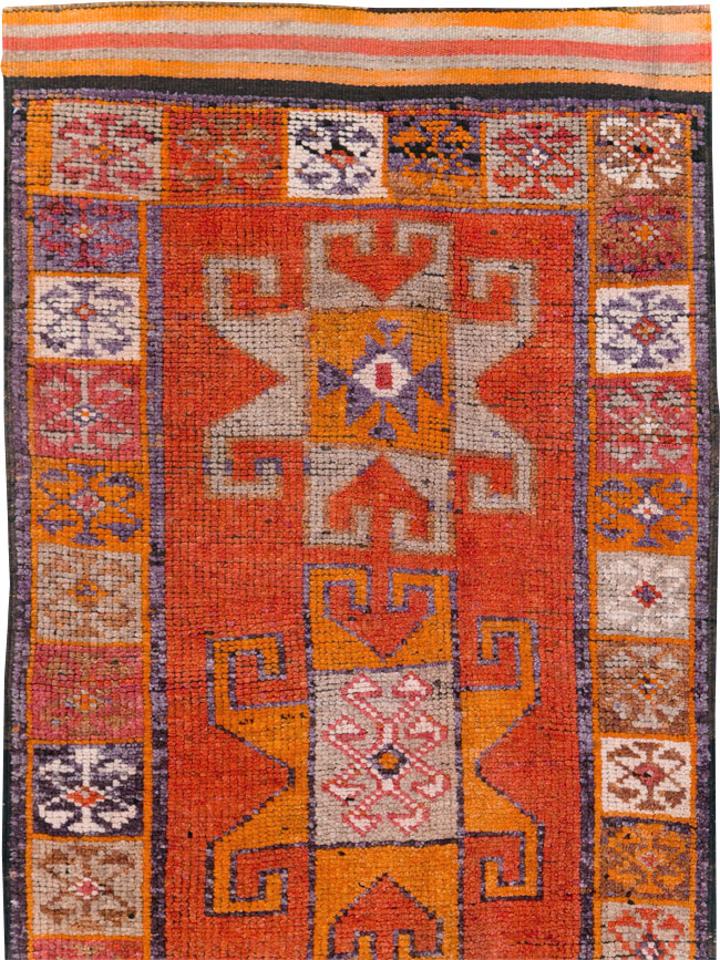 Vintage Turkish Anatolian Tribal Runner, No.30709 - Gss