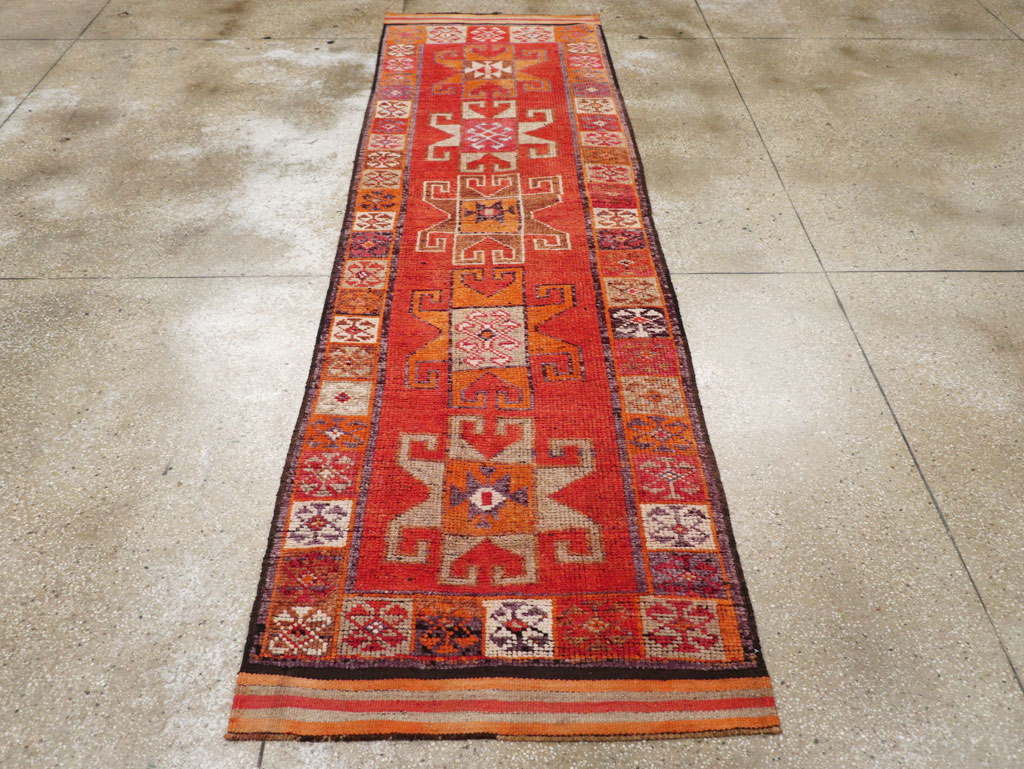 Vintage Turkish Anatolian Tribal Runner, No.30709 - Gss
