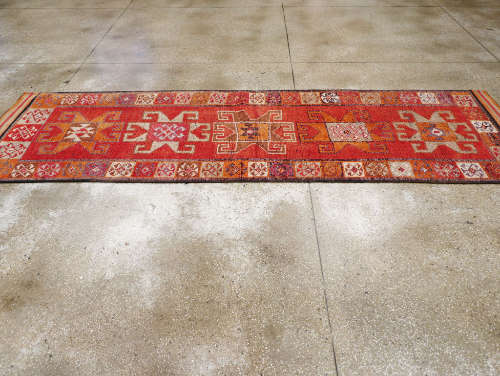 Vintage Turkish Anatolian Tribal Runner, No.30709 - Gss