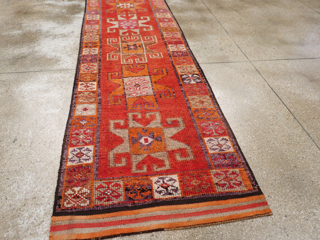 Vintage Turkish Anatolian Tribal Runner, No.30709 - Gss