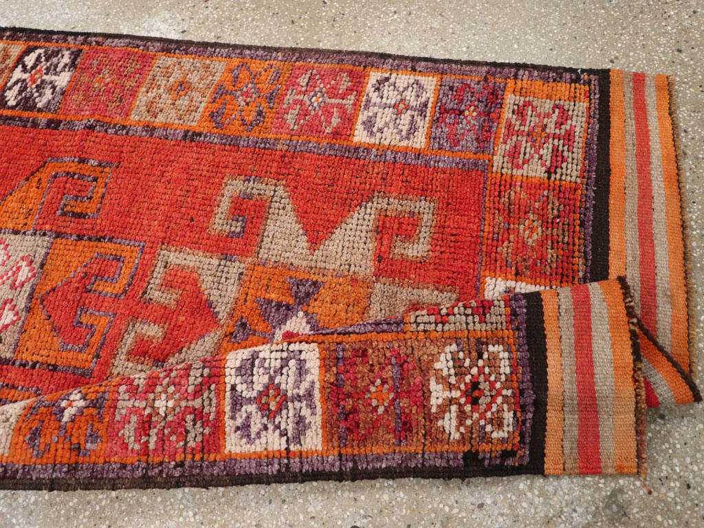 Vintage Turkish Anatolian Tribal Runner, No.30709 - Gss