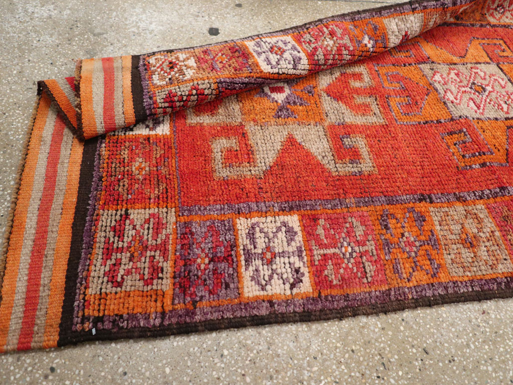Vintage Turkish Anatolian Tribal Runner, No.30709 - Gss