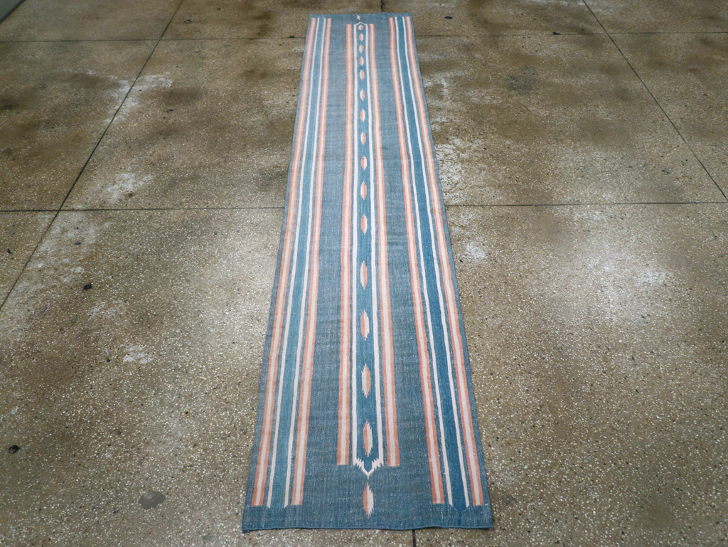 Vintage Indian Flatweave Dhurrie Runner, No.30720 - Gss