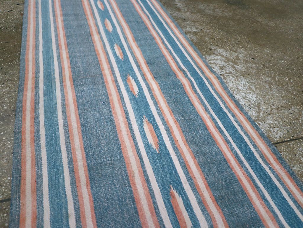 Vintage Indian Flatweave Dhurrie Runner, No.30720 - Gss
