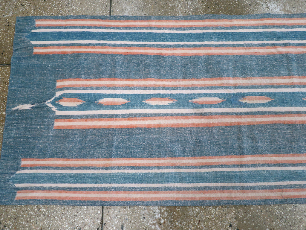 Vintage Indian Flatweave Dhurrie Runner, No.30720 - Gss