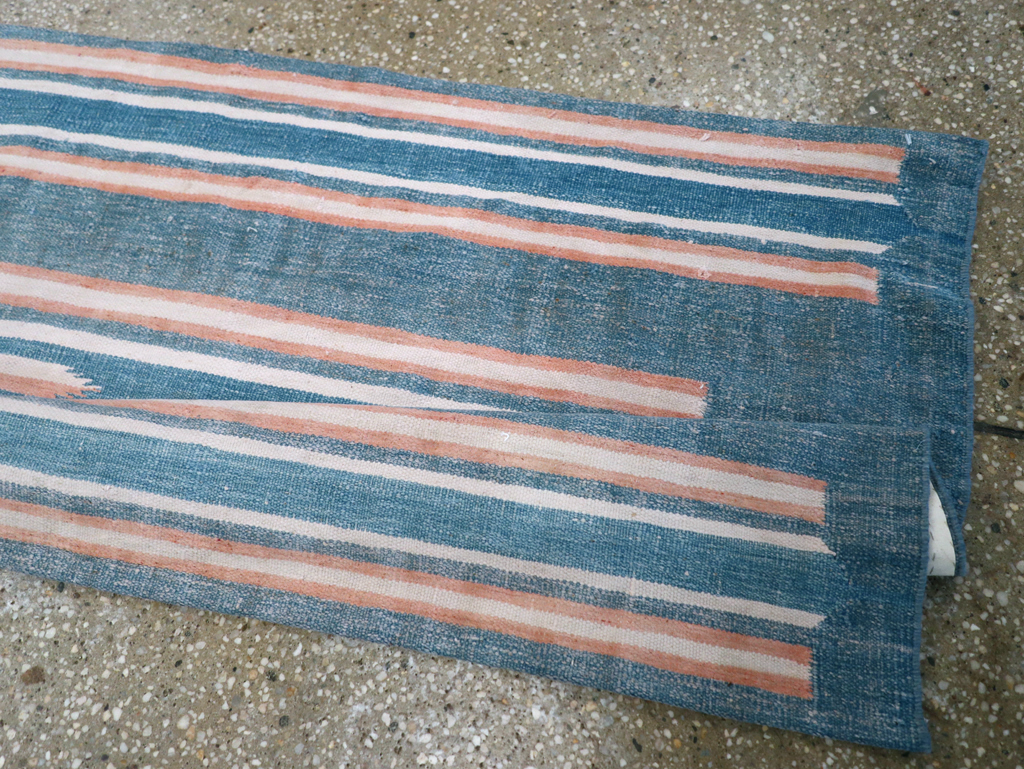 Vintage Indian Flatweave Dhurrie Runner, No.30720 - Gss