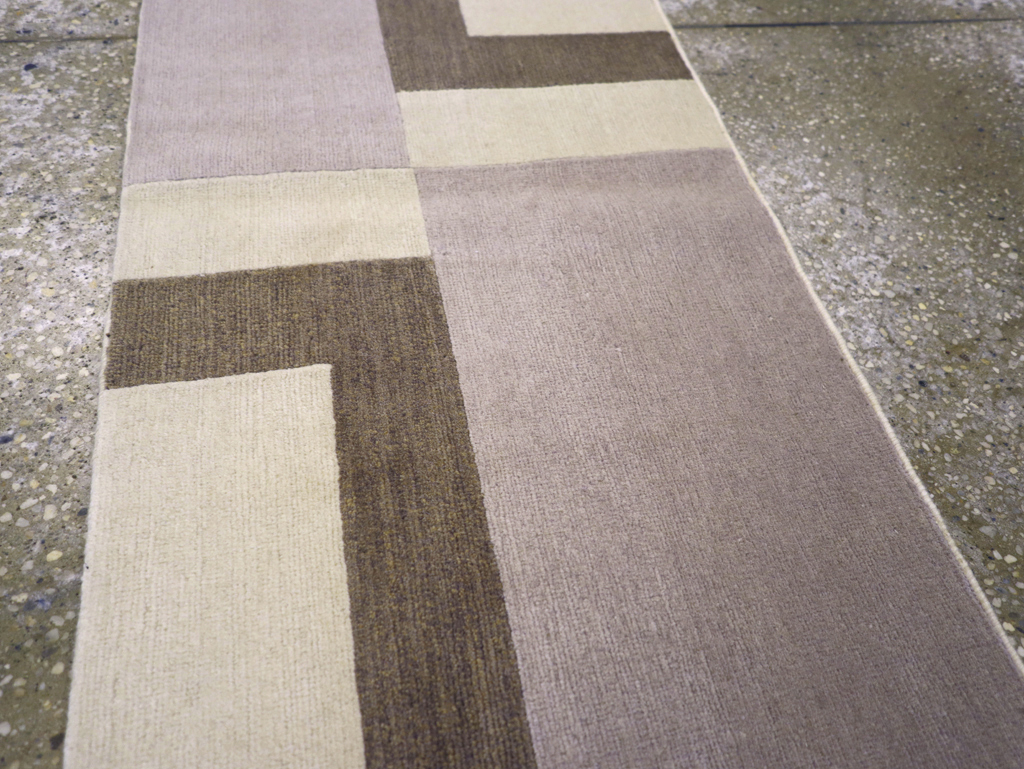 Contemporary Tibetan Art Deco Style Small Runner, No.30721 - Gss