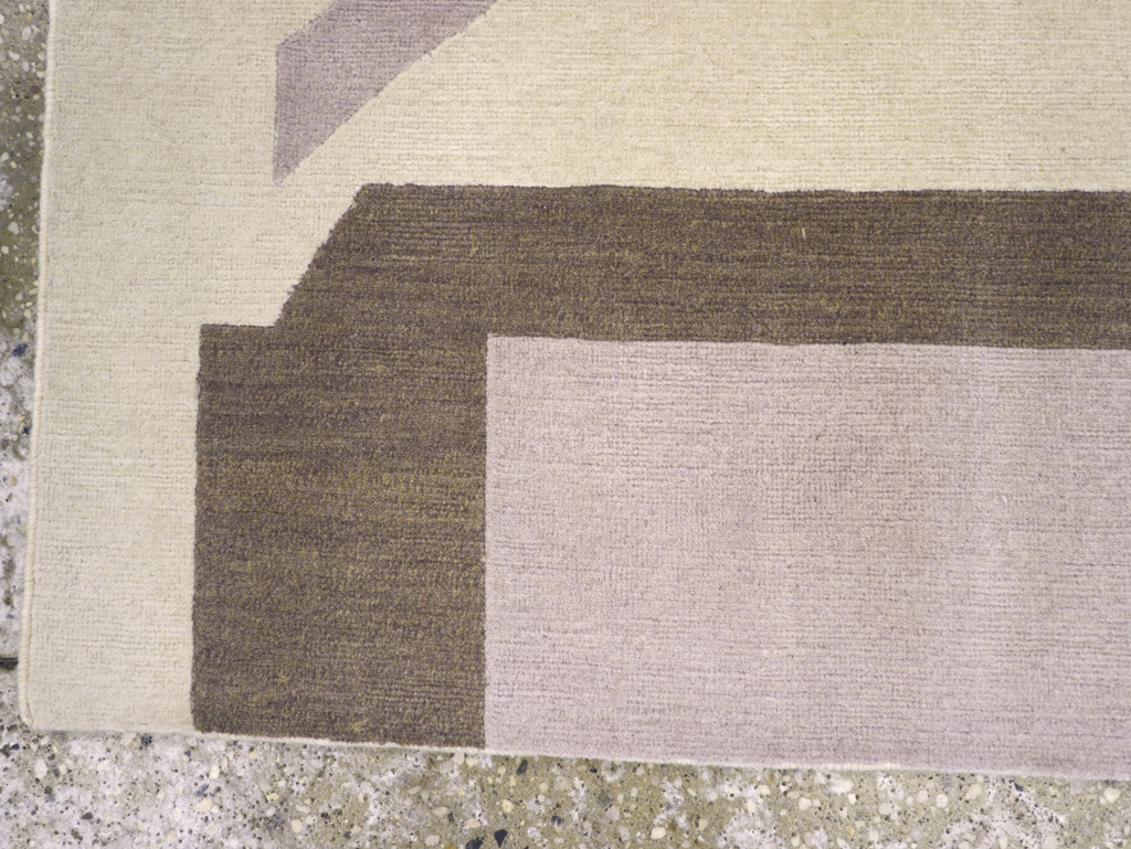 Contemporary Tibetan Art Deco Style Small Runner, No.30721 - Gss