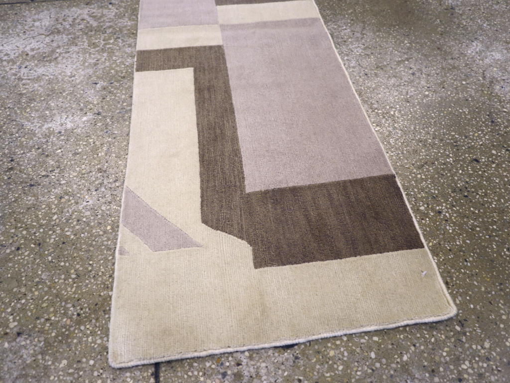 Contemporary Tibetan Art Deco Style Small Runner, No.30721 - Gss