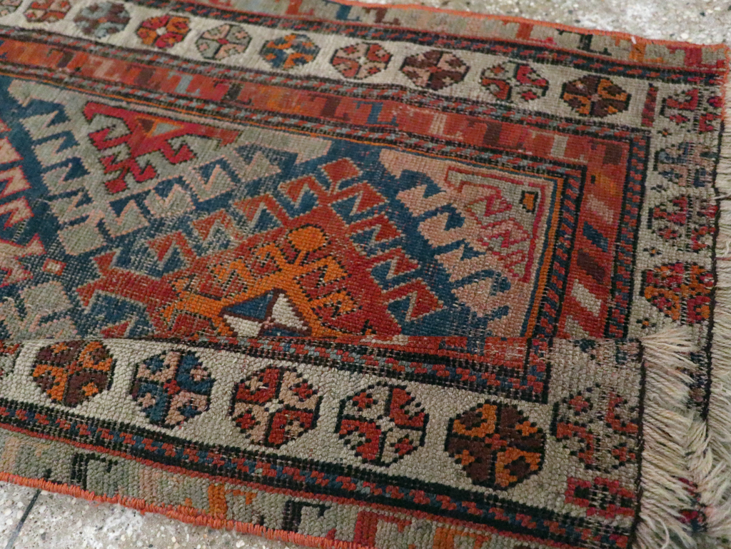 Antique Caucasian Throw Rug, No.30725 - Gss