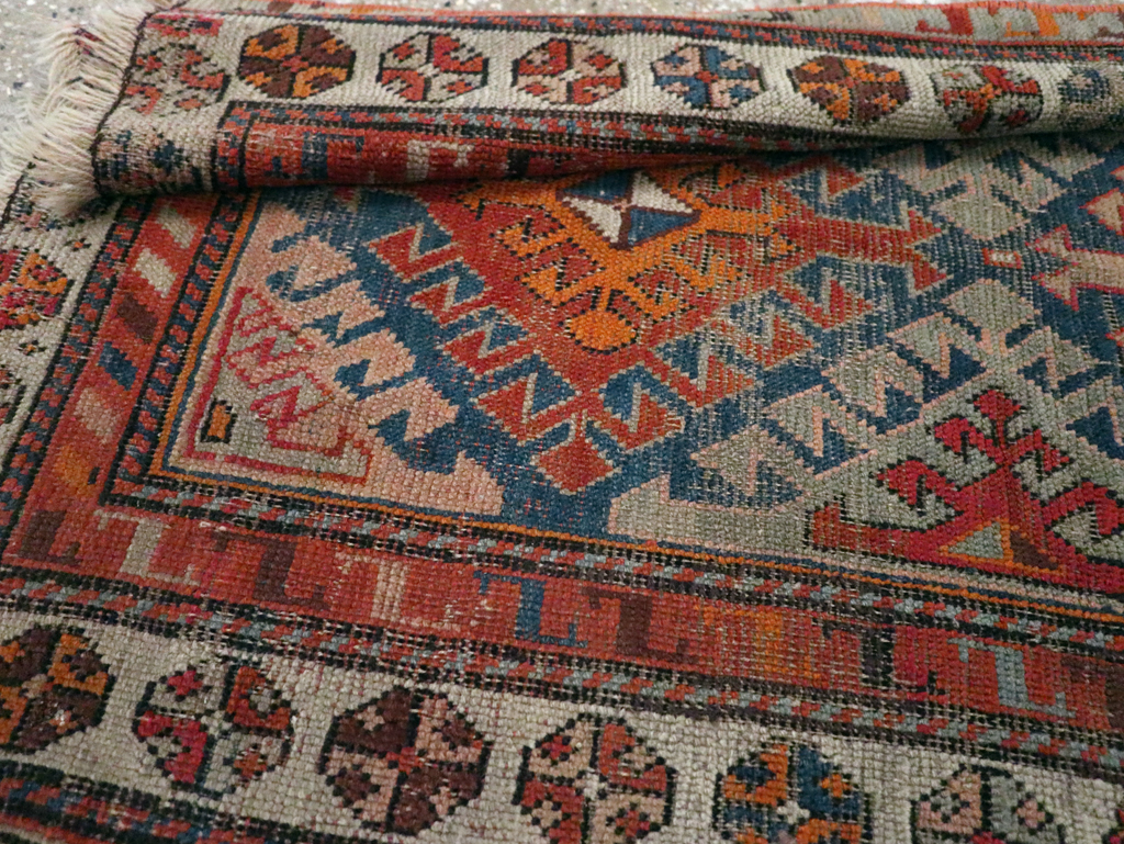 Antique Caucasian Throw Rug, No.30725 - Gss
