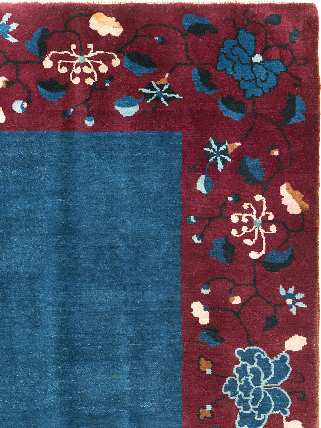 Vintage Chinese Art Deco Accent Carpet, No.30730 - Gss