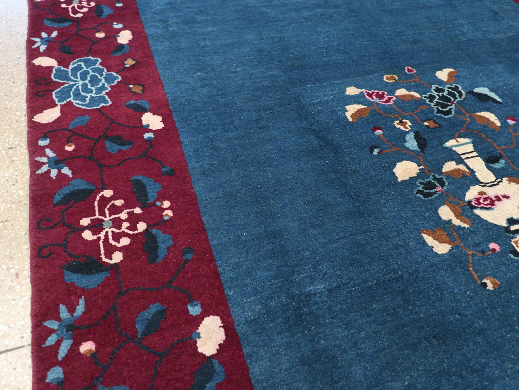 Vintage Chinese Art Deco Accent Carpet, No.30730 - Gss