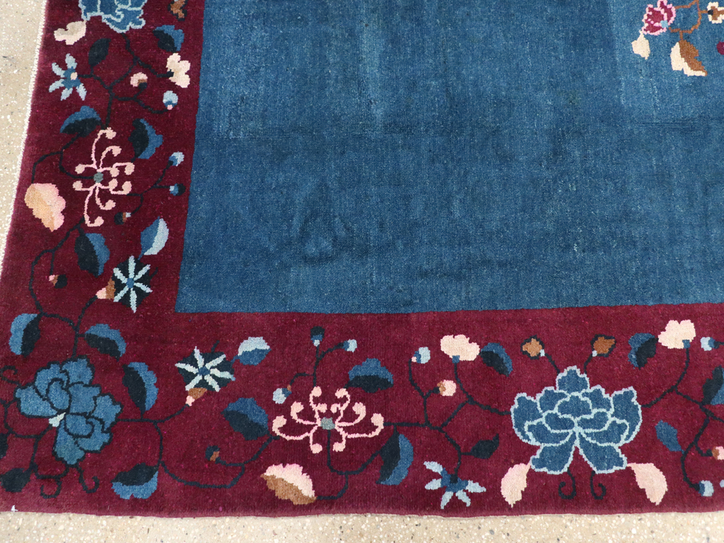 Vintage Chinese Art Deco Accent Carpet, No.30730 - Gss